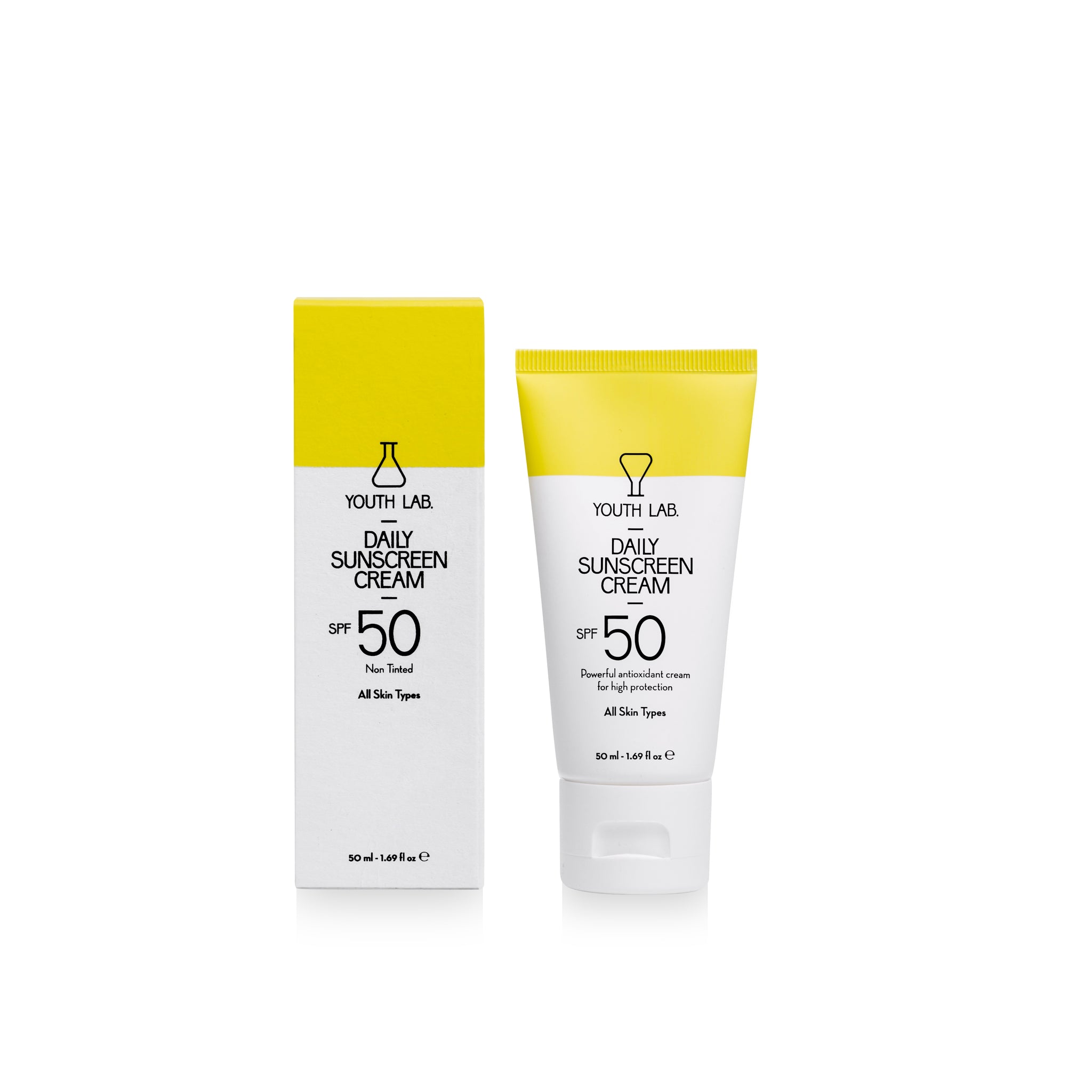 YOUTH LAB Daily Sunscreen Cream SPF 50 Non Tinted_All Skin Types 50ml