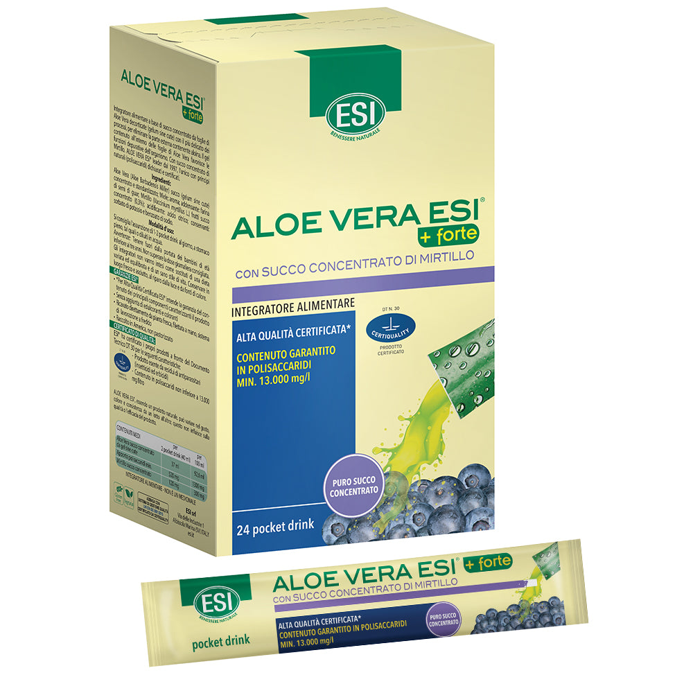 ESI Aloe Vera Succo + Forte con Mirtillo