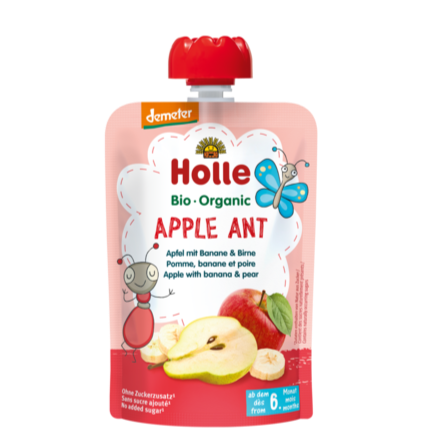 Holle Apple Ant Pure - Mollë, banane dhe dardhë