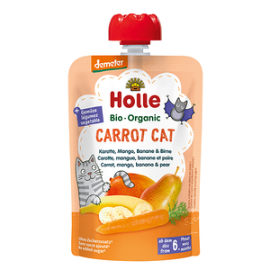 Holle Carrot Cat Pure - Karrotë, mango, banane dhe dardhë