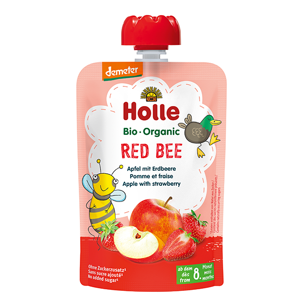 Holle Red Bee Pure - Mollë dhe luleshtrydhe