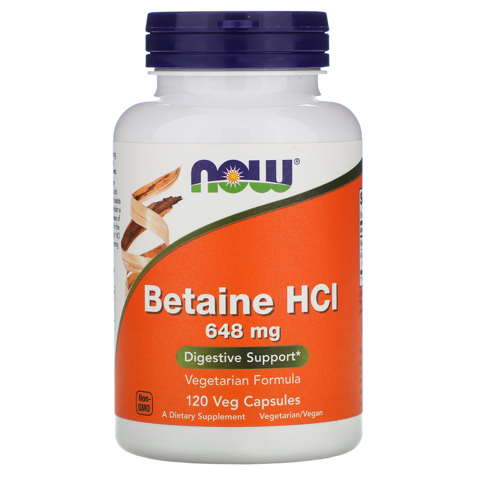 Now Betaine HCl 648 mg Capsules