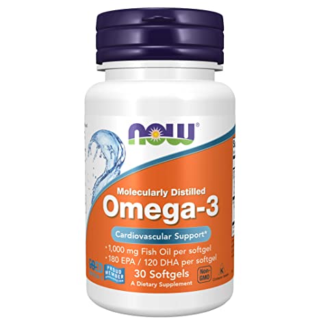 Now Omega-3, Molecularly Distilled Softgels