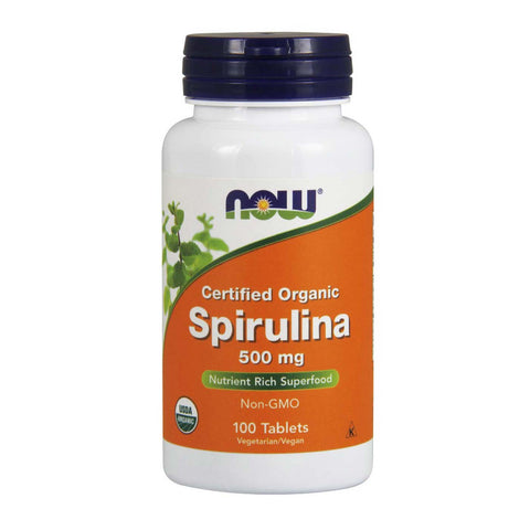 Now Spirulina 500 mg Tablets, Organic