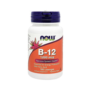 Now Vitamin B-12 (1000 mcg) with Folic Acid Chewable Lozenges