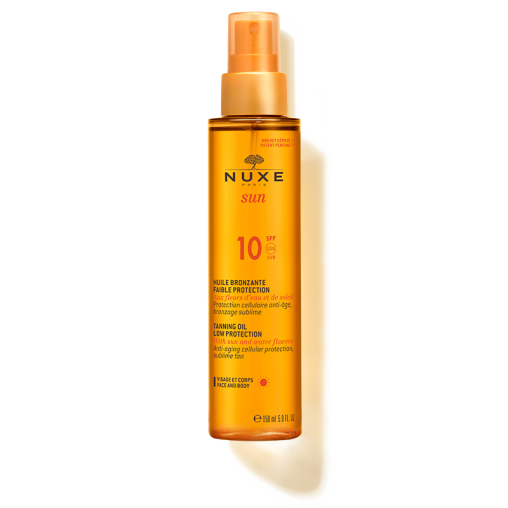 Nuxe Tanning Oil High Protection for Face and Body SPF 10