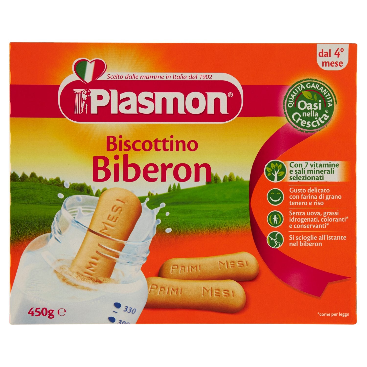 Plasmon  Biskotë Biberoni 4M+ 450gr