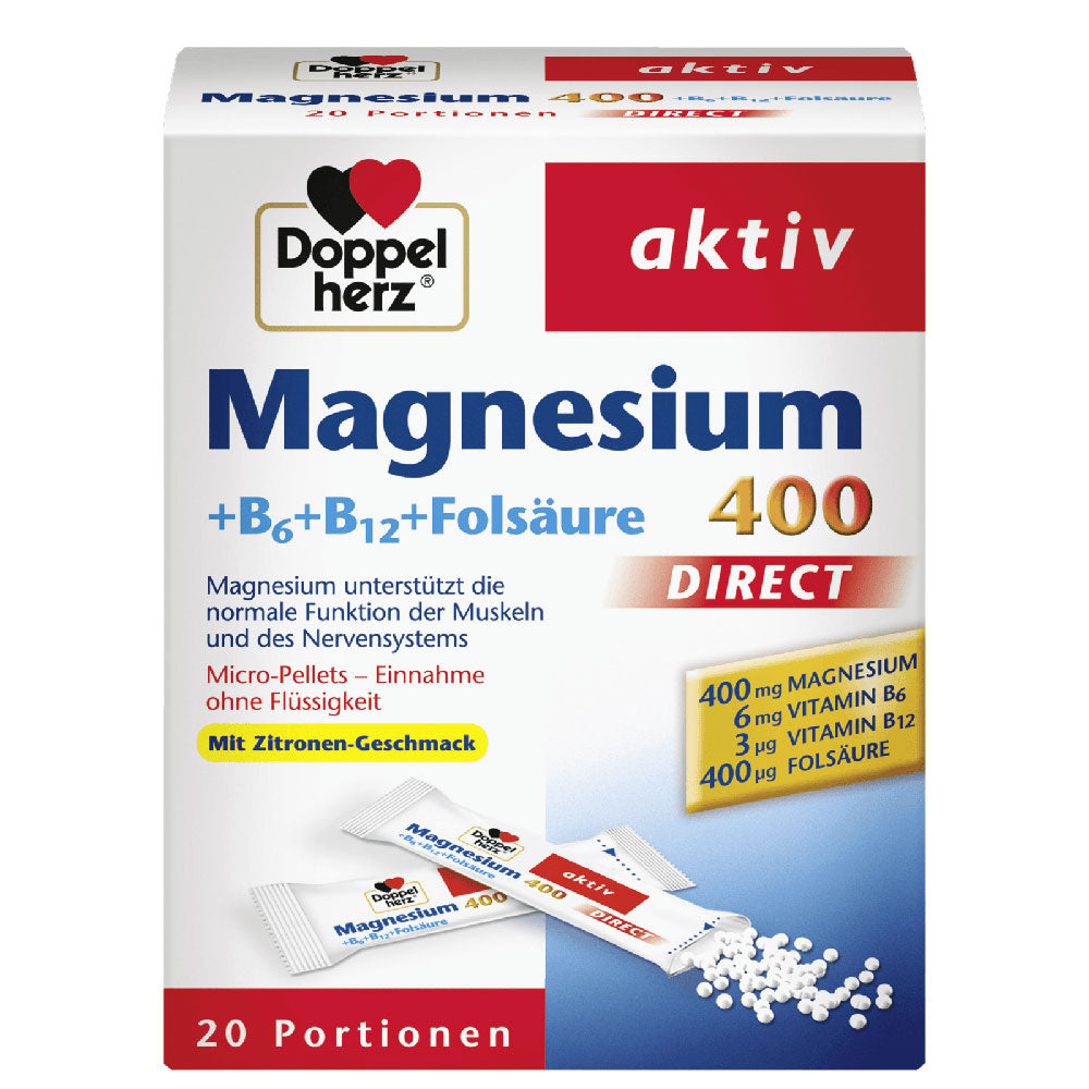 DoppelHerz Magnesium 400  +B6 +B12 +Acid Folik